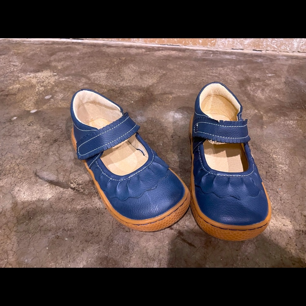 Livie and Luca Ruche Navy Mary Janes